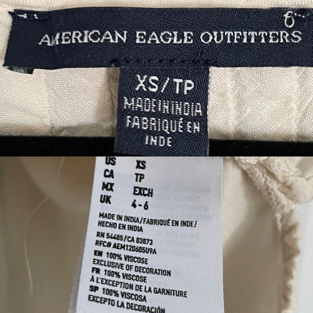 Aeo Boho Oversized Boho Button Front Embroidered … - image 4